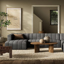 Veridian Langham Channeled 6-Piece Sectional - Left Chaise Saxon Charcoal