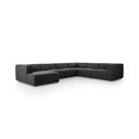Veridian Channeled 6-Piece Sectional - Left Chaise Saxon Charcoal