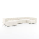 Aurelian Langham Channeled 5-Piece Sectional - Left Chaise Fayette Cloud