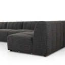 Aurelian Langham Channeled 5-Piece Sectional - Left Chaise Saxon Charcoal