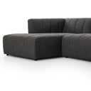 Vesper Langham Channeled 5-Piece Sectional - Left Chaise Saxon Charcoal