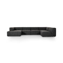 Aurelian Langham Channeled 5-Piece Sectional - Left Chaise Saxon Charcoal