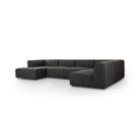 Aurelian Langham Channeled 5-Piece Sectional - Left Chaise Saxon Charcoal