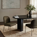 Asher Dining Chair - Fiqa Boucle Olive