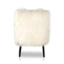 Verano Ashland Armchair - Drifted Matte Black Mongolia Cream Fur