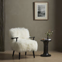 Verano Ashland Armchair - Drifted Matte Black Mongolia Cream Fur