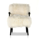 Verano Ashland Armchair - Drifted Matte Black Mongolia Cream Fur