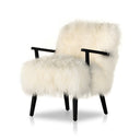 Verano Ashland Armchair - Drifted Matte Black Mongolia Cream Fur