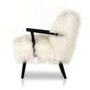 Verano Ashland Armchair - Drifted Matte Black Mongolia Cream Fur