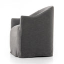Luxe Cove Dining Chair With Casters - Bergamo Charcoal