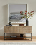 Aurelia Small Media Console - Light Wash Carved