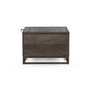 Aveline Storage Bunching Table - Carved Vintage Brown