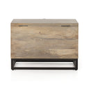 Aveline Storage Bunching Table - Light Wash Carved