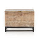 Aveline Storage Bunching Table - Light Wash Carved