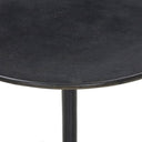Calista Matchstick Pedestal Table - Black Antique