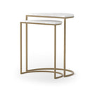 Aria Ane Nesting Tables - White Marble