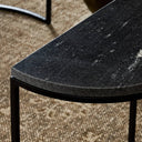 Aria Ane Nesting Tables - Polished Black Marble