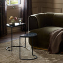 Aria Ane Nesting Tables - Polished Black Marble