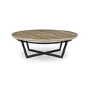 Aveline Felix Round Coffee Table - Travertine