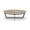 Aveline Felix Round Coffee Table - Travertine