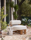 Arista Teak Stool - Ivory Teak