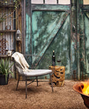 Arista Teak Stool - Aged Natural Teak