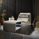 Solara Outdoor Woven Chaise - Brushed Grey