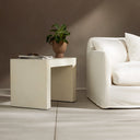 Ashford End Table - White Concrete