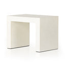 Ashford End Table - White Concrete