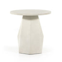 Verity Outdoor End Table - White Concrete