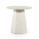 Verity Outdoor End Table - White Concrete