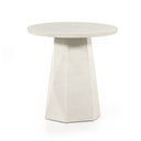 Verity Outdoor End Table - White Concrete