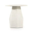 Verity Outdoor End Table - White Concrete