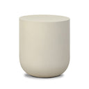 Vesper Round End Table - White Concrete