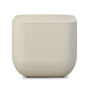 Solara Ivan Square End Table - White Concrete
