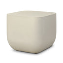 Solara Ivan Square End Table - White Concrete
