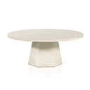 Oasis Bowman Outdoor Coffee Table - White Concrete