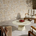 Oasis Bowman Outdoor Coffee Table - White Concrete