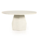 Aveline Outdoor Dining Table - 60 White Concrete