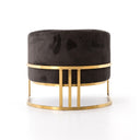 Evermore Corbin Chair - Bella Smoke Satin Brass