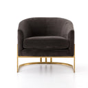 Evermore Corbin Chair - Bella Smoke Satin Brass