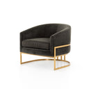 Evermore Corbin Chair - Bella Smoke Satin Brass