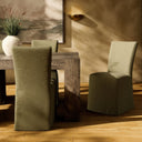 Aurelia Vista Slipcovered Dining Chair - Broadway Olive