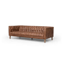 Elysian Williams Leather Sofa - 75 Natural Washed Chocolate