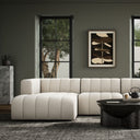 Langham Channeled 3-Piece Sectional - Left Chaise Fayette Cloud