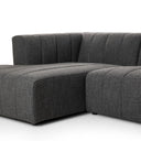 Langham Channeled 3-Piece Sectional - Left Chaise Saxon Charcoal