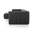 Langham Channeled 3-Piece Sectional - Left Chaise Saxon Charcoal
