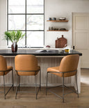 Valentina Astrud Bar Counter Stool - Bar Sierra Butterscotch