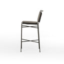 Luxe Wharton Bar Counter Stool - Bar Stool Distressed Black