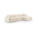 Luxe Plume 2-Piece Sectional - Right Chaise Thames Cream 136